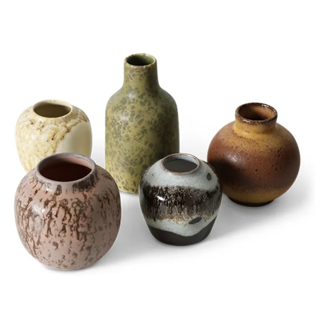 Vases en grès - Set de 5 | Multicolore