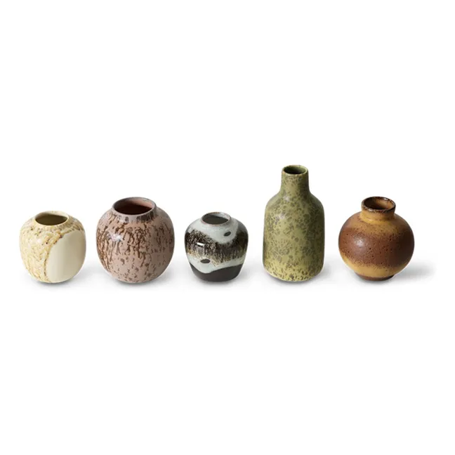 Vases en grès - Set de 5 | Multicolore