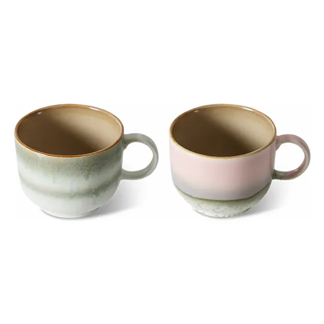 Tasses en grès - Set de 2 | Rose