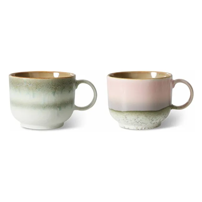 Tasses en grès - Set de 2 | Rose