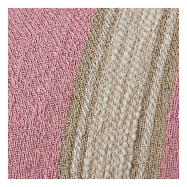 Coussin à rayures | Blush