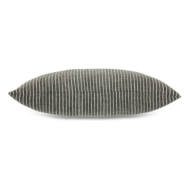 Coussin à rayures | Noir