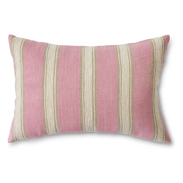 Coussin à rayures | Blush- Image produit n°0
