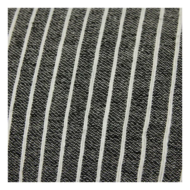 Coussin à rayures | Noir