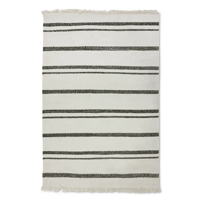 Striped kelim rug | Cream