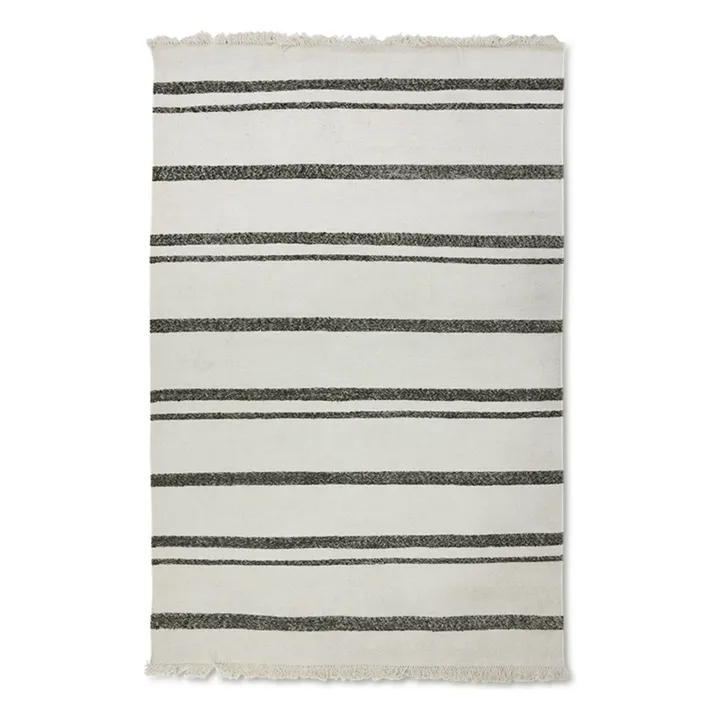 Tapis kelim rayé | Crème- Image produit n°0