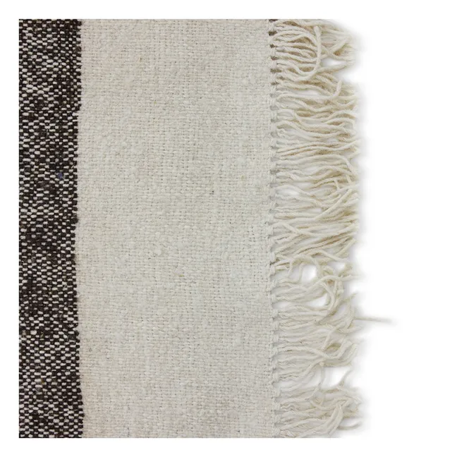 Tapis kelim rayé | Crème