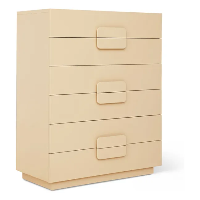 Amplia cómoda de 4 cajones | Crema