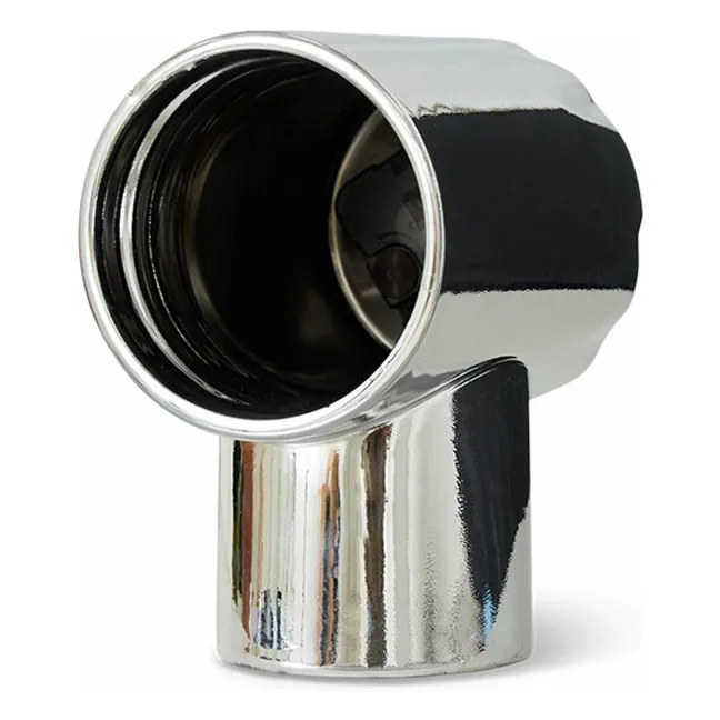 Horloge en céramique Retro | Chromé