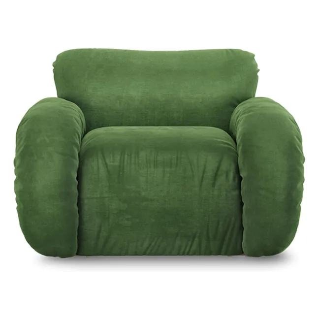 Tumbona de terciopelo Arc | Verde