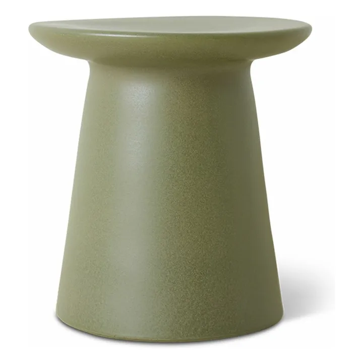 Table d'appoint en faïence | Vert kaki- Image produit n°0