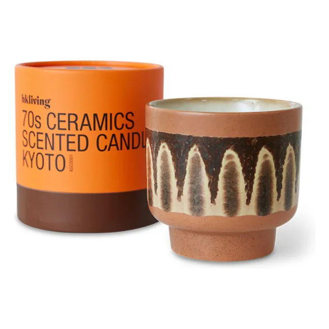 Kerze 70s ceramics Kyoto | Braun