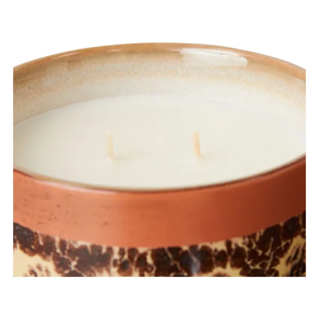 70s ceramics Kyoto candle | Brown