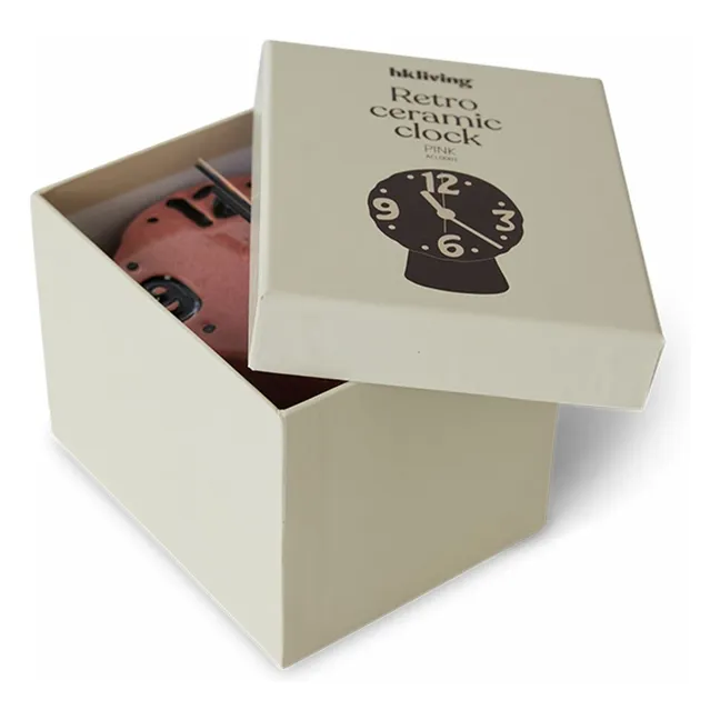 Horloge en céramique Retro | Rose