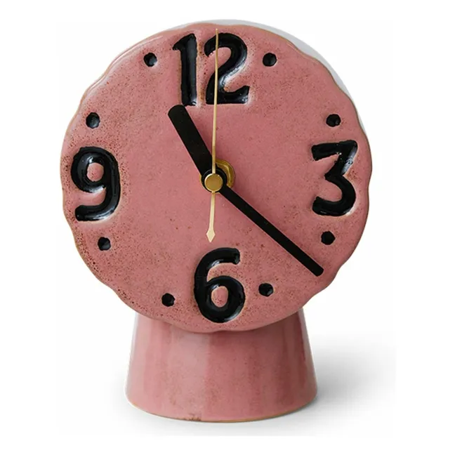 Reloj retro de cerámica | Rosa