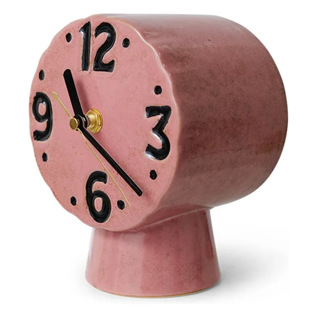 Reloj retro de cerámica | Rosa