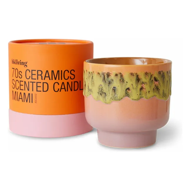 Kerze 70s ceramics Miami | Rosa