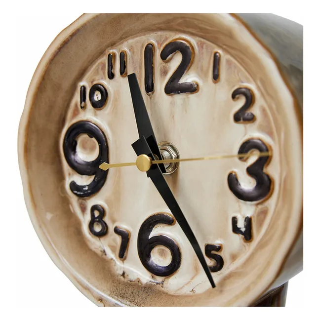 Horloge en céramique Retro | Crème