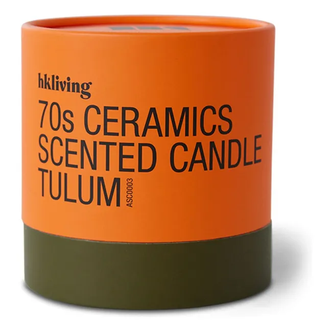 Kerze 70s ceramics Tulum | Orange