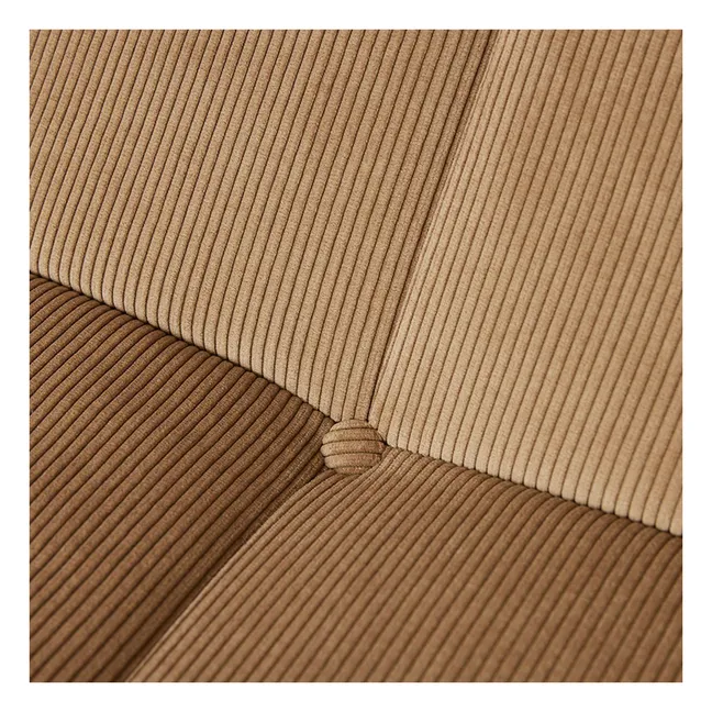 Lazy corduroy lounge chair | Light brown