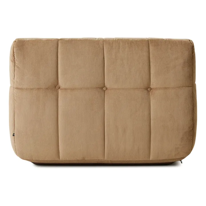 Fauteuil lounge en velours côtelé Lazy | Marron clair - Image produit n°7