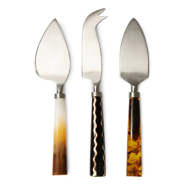 Cheese cutlery - Set of 2 | Brown