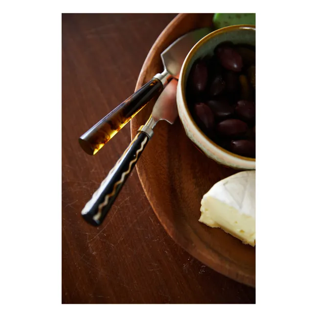 Posate da formaggio - Set di 2 | Marrone