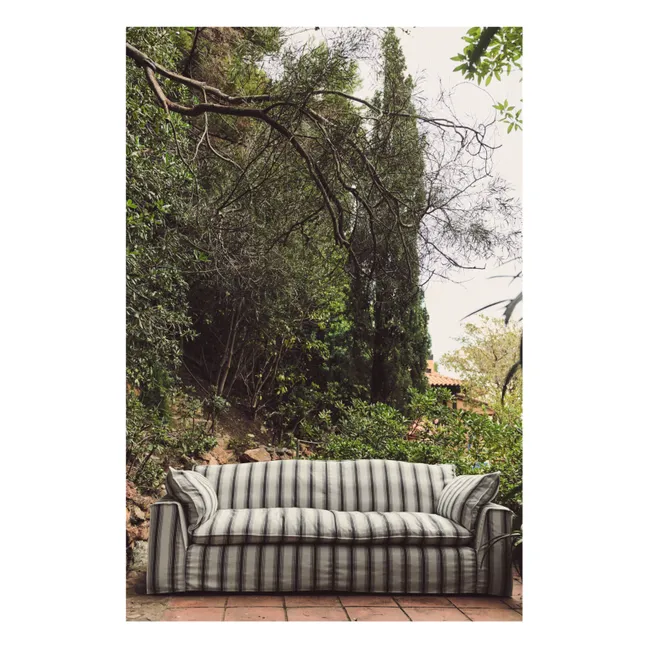 Divano Nomad 2 posti a righe | Gesso