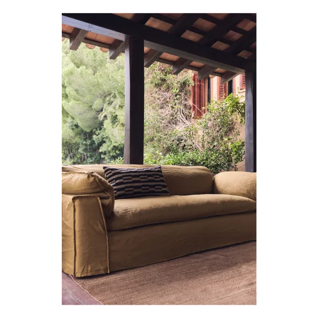 Nomad 2-Sitzer Leinen-Sofa | Ocker