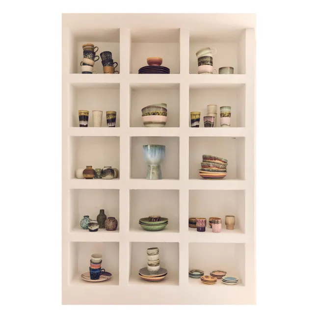 Tazas de café de gres - Juego de 4 | Rosa