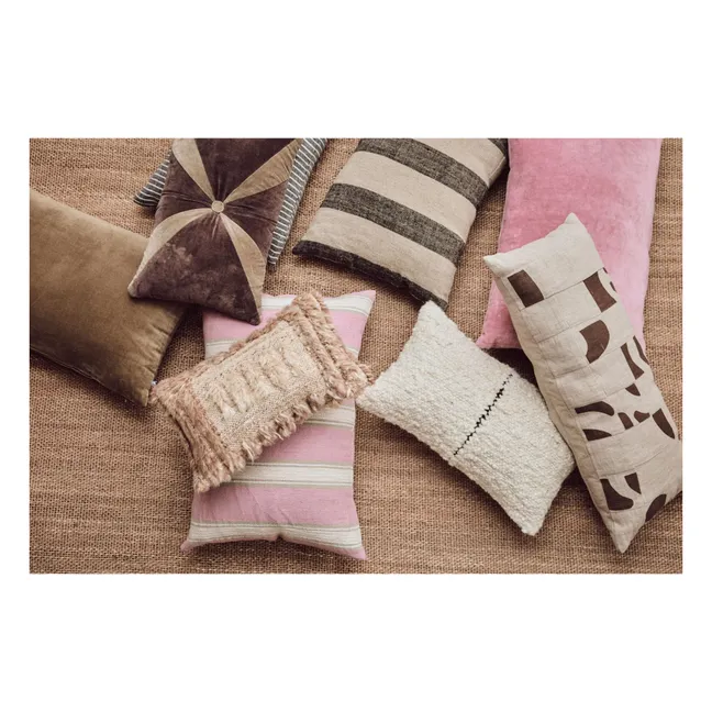 Coussin à rayures | Blush