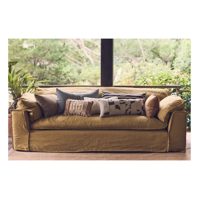 Coussin à rayures | Noir