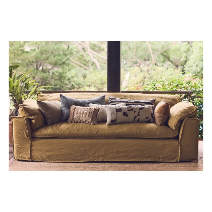 Coussin à rayures | Noir- Image produit n°5