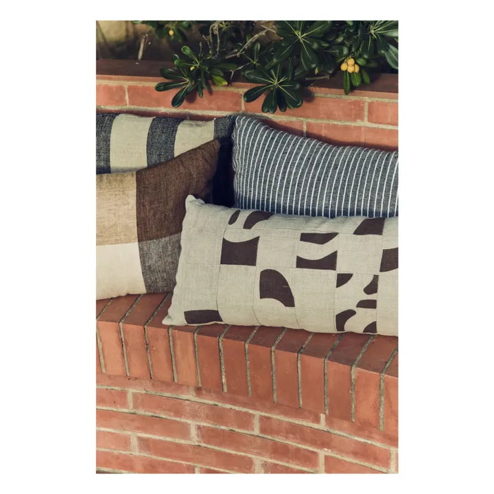 Coussin à rayures | Noir- Image produit n°2