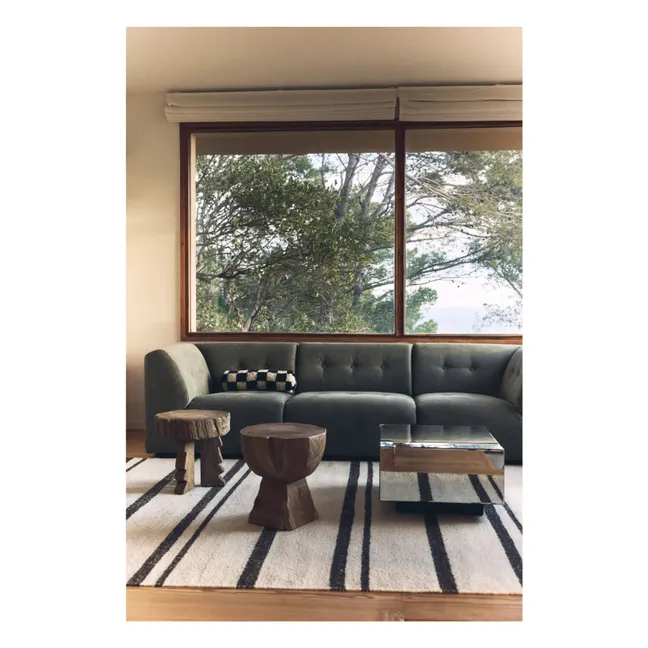 Striped kelim rug | Cream