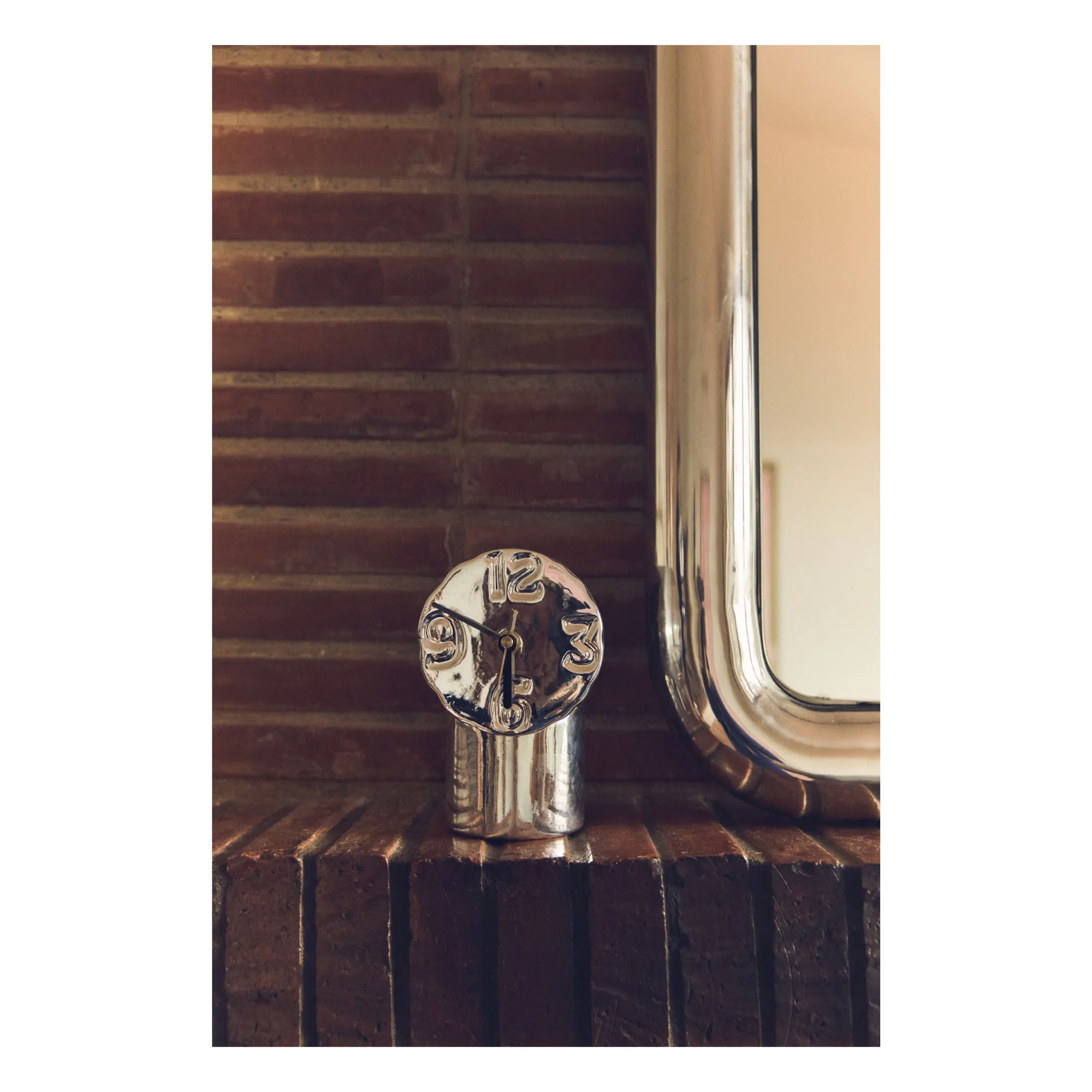 Horloge en céramique Retro | Chromé- Image produit n°1