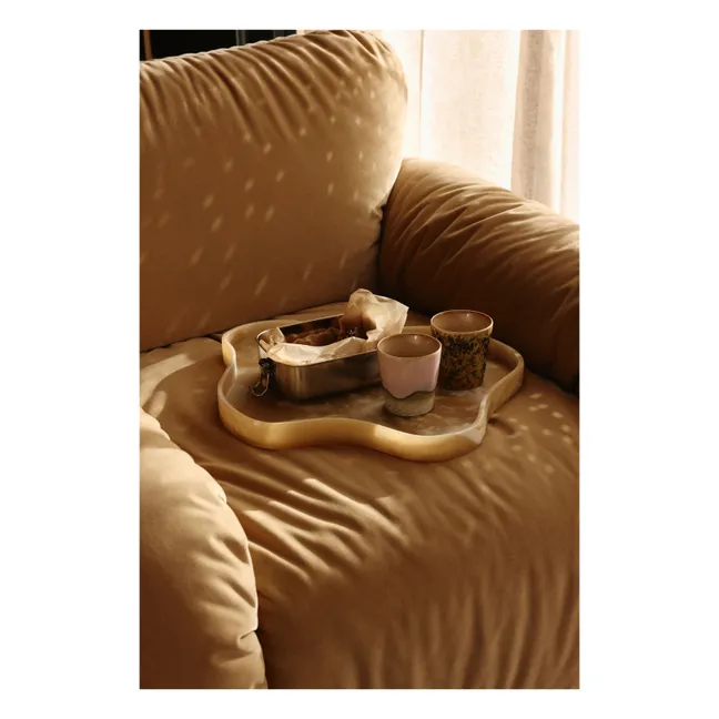 Arc velvet lounge chair | Cream