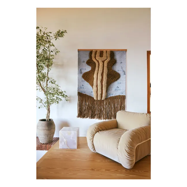 Tumbona de terciopelo Arc | Crema