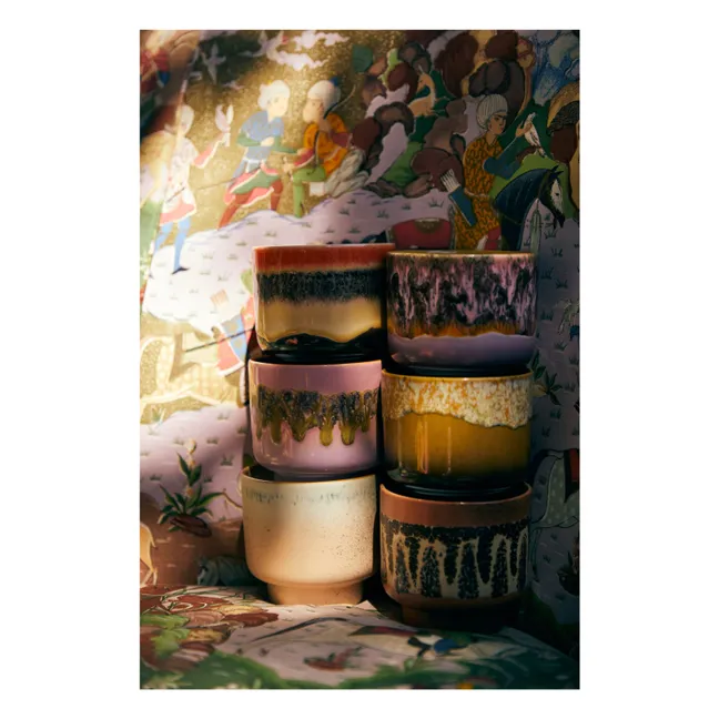 Kerze 70s ceramics Tulum | Orange