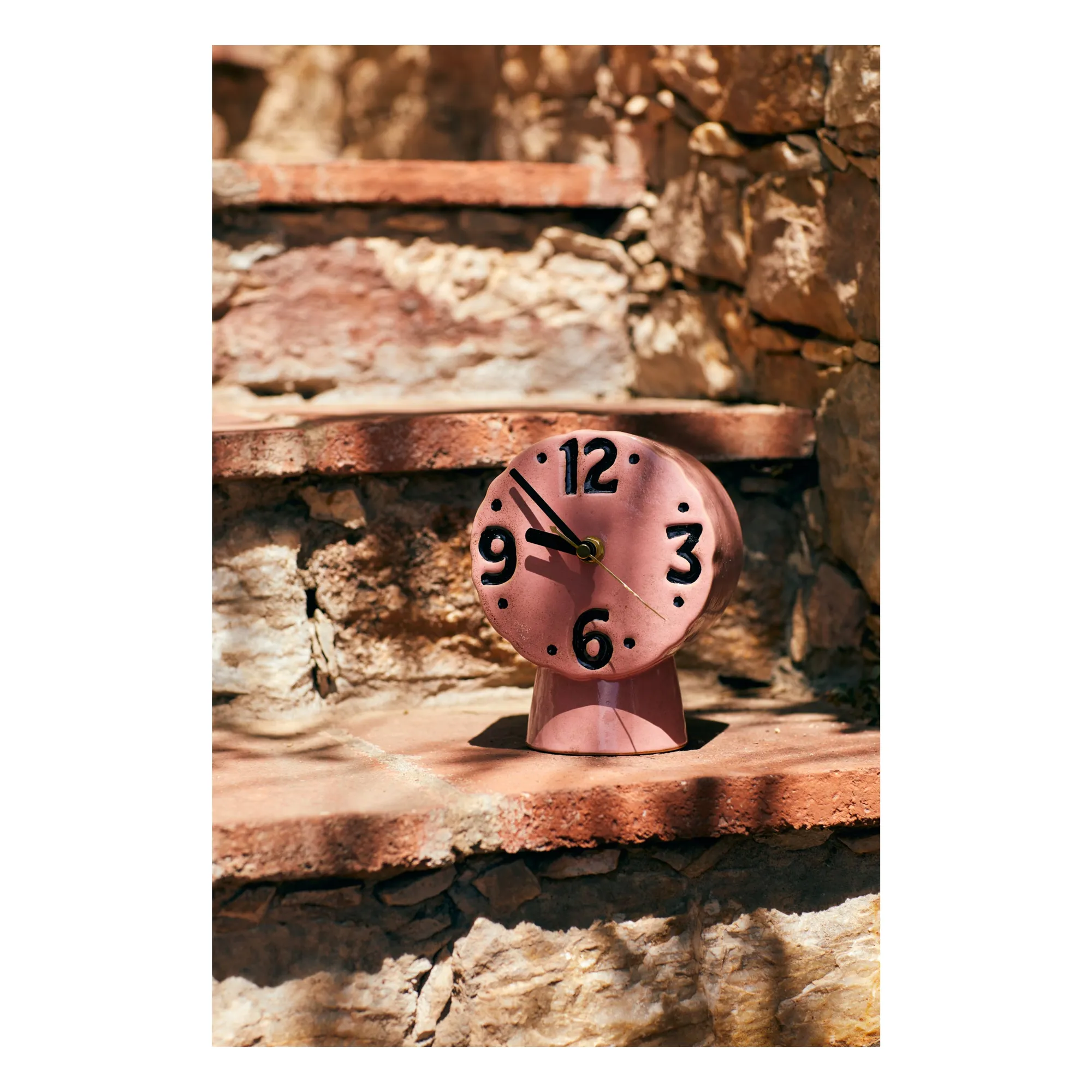 Horloge en céramique Retro | Rose- Image produit n°1
