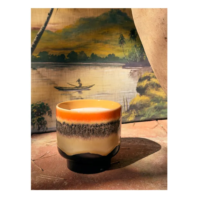 Kerze 70s ceramics Tulum | Orange