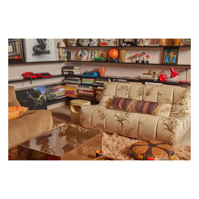 Lazy corduroy lounge chair | Light brown