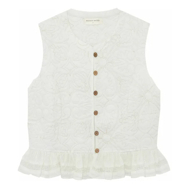 Tesela Sandro Sleeveless Vest | White