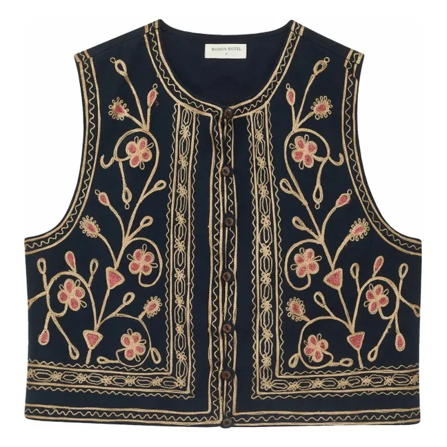 Hendrix Garden Gabri Sleeveless Vest | Black