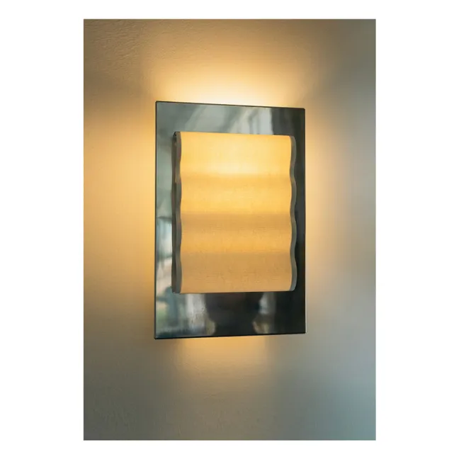 Lampada da parete Frame Wave | Argento