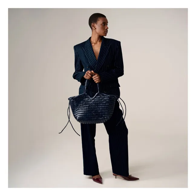 Einkaufstasche Neruda Leder | Navy