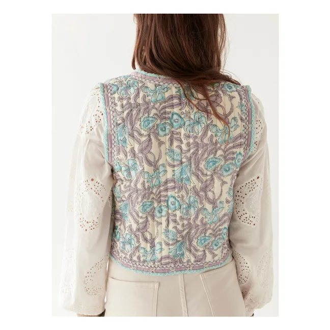Purple Paradise Karina sleeveless cardigan | Light Blue