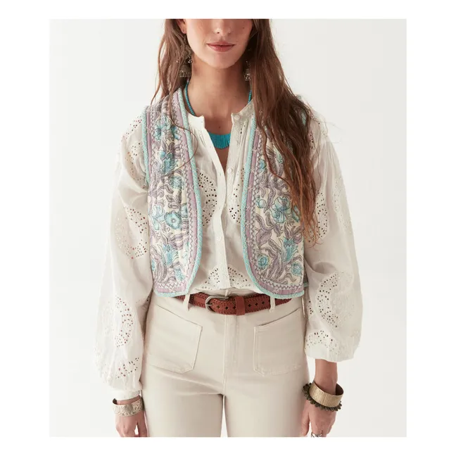 Purple Paradise Karina sleeveless cardigan | Light Blue
