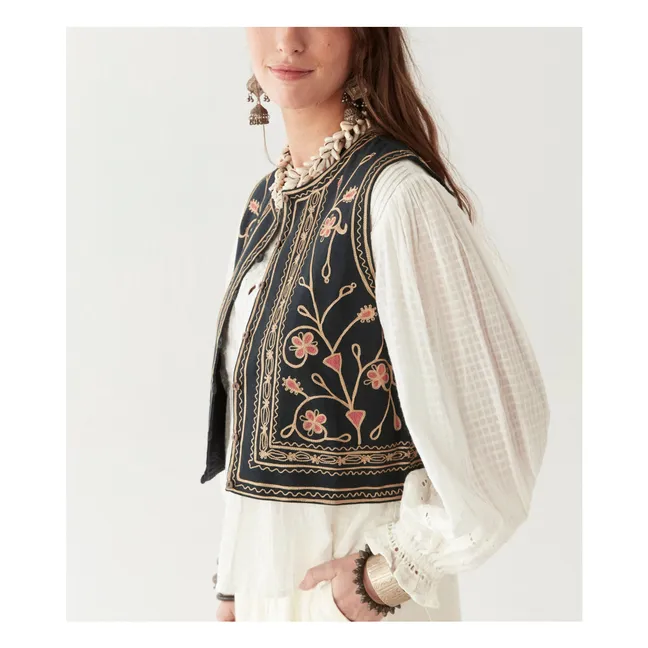 Hendrix Garden Gabri Sleeveless Vest | Black