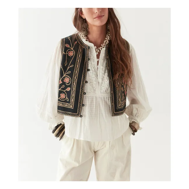 Hendrix Garden Gabri Sleeveless Vest | Black